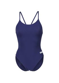 arena, Femmes Maillot de bain 'LACE BACK SOLID', bleu foncé / blanc