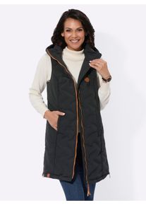 WITT Damen Longweste in Microfaser-Qualit&auml;t, schwarz, Gr&ouml;&szlig;e 42, 100% Polyester. Wattierung: 100% Polyester