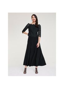 Heine, Unisex, Heine Spitzenbluse, schwarz, 40, Mit edler Spitze