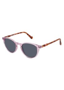 Fielmann JIL 032 SUN FLEX CL | Lunettes de soleil unisexe| Pantos | Monture: Acrylique violet havanna | Couleur du verre: gris uni