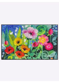 Salonloewe Witt Fussmatte, gr&uuml;n-bunt, Gr&ouml;&szlig;e 40x60 cm - rechteckig, 100% Polyamid. R&uuml;ckseite: 100% Gummi