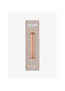 Stoff Nagel Stabkerze Taper beige
