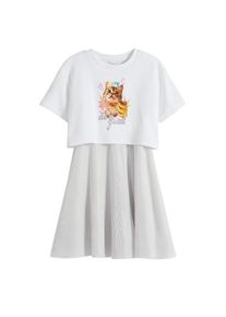Desigual, Filles Robe, multicolore / blanc