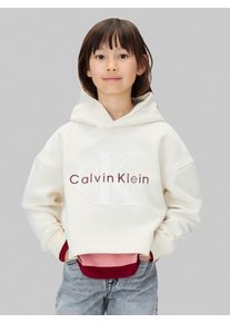 Calvin Klein Jeans Sweatshirt M&auml;dchen Gr&ouml;&szlig;e 152 elfenbein / karminrot / wei&szlig;