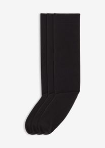 Lot de 3 paires de mi-bas thermo 120den avec intérieur éponge en noir, Taille 39-42, bonprix
