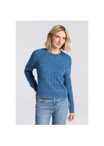 Levi's Levi's, Unisex, Rundhalspullover &raquo;BOYFRIEND CREW PU&laquo; Mit Zopfmuster, indigo blau, L (40), Pullover von Levi's