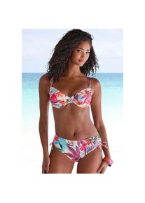 Lascana , Bügel-Bikini-Top »Imani«, mit sommerlichem Blätterprint , beige , Modischer Blätterdruck