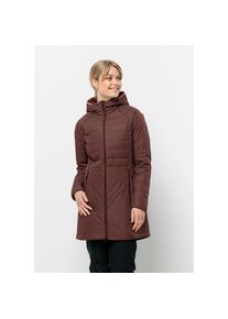 Jack Wolfskin, Unisex, Funktionsmantel &raquo;LAPAWA INS COAT W&laquo;, schwarz, maroon, XS (34), Leichter Mantel mit 100 g PRIMALOFT-F&uuml;llung