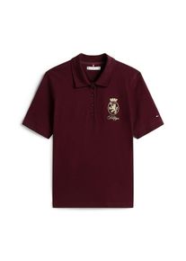 TOMMY HILFIGER Poloshirt Damen, gold / bordeaux, Größe L