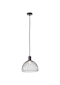 Brilliant Pendelleuchte »Blacky«, 1 flammig, Leuchtmittel E27 ohne Leuchtmittel, im Retro Look, 132,5 cm Höhe, Ø 30 cm, E27, Metall, schwarz matt , schwarz...