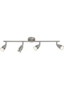 Deckenstrahler »Amalfi«, 4 flammig, Leuchtmittel GU10 LED wechselbar, LED Spotrohr 4flg eisen , grau , Brilliant