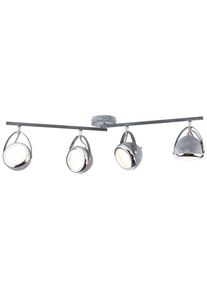 Deckenstrahler »Rider«, 4 flammig, Leuchtmittel G9 ohne Leuchtmittel, Spotrohr 4flg grau Beton , grau , Brilliant