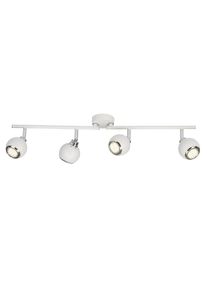 Deckenstrahler »Ina«, 4 flammig, Leuchtmittel GU10 LED wechselbar, LED Spotrohr 4flg weiss/chrom , weiss , Brilliant