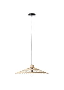Pendelleuchte »Pirae«, 1 flammig, Leuchtmittel E27 ohne Leuchtmittel, Hängelampe 1flg schwarz/natur , schwarz , Brilliant