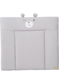 Wickelauflage »Style, Soft, silberfarbengrau«, mit aufgesticktem Gesicht , grau , Roba