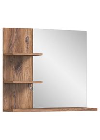 Spiegel »Agen, Breite 80 cm, 3 Ablageböden, hochwertiges Spiegelglas«, (1 St.), Badmöbel, Spiegel, Wandspiegel, Bad, Badezimmer , grau , Welltime