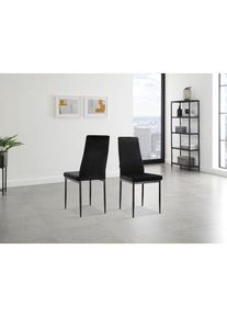 Inosign , Esszimmerstuhl »Remus«, (Set), 1 St., Samtvelours, im 1er,2er und 4er Set erhältlich, unterschiedliche Bezugsqualitäten , schwarz ,...