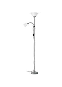 Brilliant Deckenfluter »Spari«, 1 flammig, Leuchtmittel E27-E14 ohne Leuchtmittel, 180 cm Höhe, Ø 25 cm, E27 + E14, Aluminium/Kunststoff, schwarz/weiss ,...