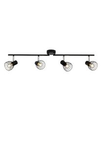 Deckenstrahler »Blacky«, 4 flammig, Leuchtmittel E14 ohne Leuchtmittel, Spotrohr 4flg schwarz , schwarz , Brilliant