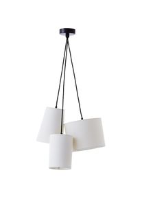 Pendelleuchte »Elijah«, 3 flammig, Leuchtmittel E27 ohne Leuchtmittel, Hängelampe Textilschirm Ø 44cm , beige , Places of Style