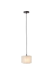 Brilliant Pendelleuchte »Odar«, 1 flammig, Leuchtmittel E27 ohne Leuchtmittel, 125,5 cm Höhe, Ø 22 cm, E27, Metall/Textil/Papier, schwarz/beige , schwarz ,...