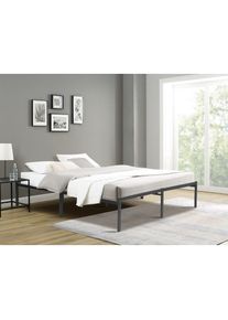 Inosign Metallbett »LIST Bett Bettgestell Bettrahmen Einzelbett Doppelbett«, (Stahlbett schwarz in TOP Qualität und 4 Breiten), Bett mit 26 Lattenroste zum...