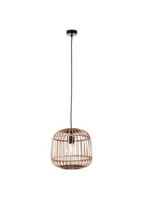 Pendelleuchte »Nikka«, 1 flammig, Leuchtmittel E27 ohne Leuchtmittel, Hängelampe 30cm schwarz/natur , schwarz , Brilliant