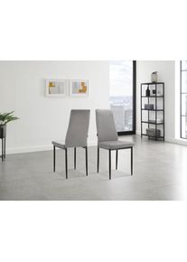Inosign , Esszimmerstuhl »Remus«, (Set), 1 St., Samtvelours, im 1er,2er und 4er Set erhältlich, unterschiedliche Bezugsqualitäten , grau , Inosign...