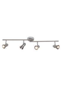 Brilliant LED Deckenstrahler »Sanny«, 4 flammig, Leuchtmittel GU10 LED wechselbar, LED Spotrohr 4flg eisen/chrom, 15,5cm Höhe, GU10 max. 7W, Metall ,...