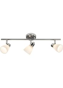 Deckenstrahler »Kensington«, 3 flammig, Leuchtmittel G9 ohne Leuchtmittel, Spotrohr 3flg chrom/weiss , weiss , Brilliant