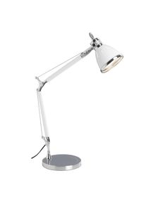 Tischleuchte »Octavia«, 1 flammig, Leuchtmittel E27 ohne Leuchtmittel, Tischlampe chrom/weiss , weiss , Brilliant