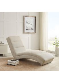 Relaxliege »Komfortable Relaxliege«, mit Quersteppung, Bezugstoff Oeko-Tex zertifiziert und PFC-frei , beige , Salesfever