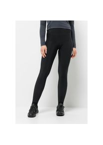 Jack Wolfskin, Unisex, Fahrradhose &raquo;MOROBBIA TIGHTS W&laquo;, schwarz, S (36), Normalgr&ouml;ssen, Elastische, eng anliegende Radhose