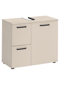 Mid.you Waschbeckenunterschrank , Kaschmir , Kunststoff , 1 Fächer , 2 Schubladen , 70x60x35 cm , stehend , Badezimmer, Badezimmerschränke,