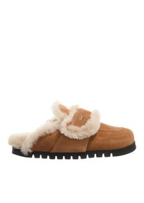 NUBIKK Slipper & Pantoletten - Teddy Fur Studs (L) - Gr. 36 (EU) - in Braun - für Damen