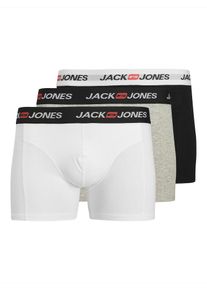 Jack & Jones JACK & JONES, Hommes Boxers 'JACCORP', gris chin&eacute; / noir / blanc