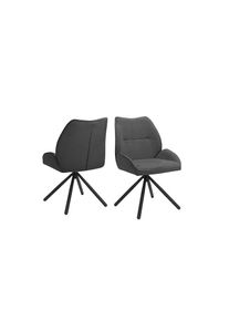 Home Affaire , Esszimmerstuhl »Granilu«, (Set), Webstoff, gepolstert, Bezug Vorderseite Webstoff, Rückseite Velvet , grau , Home Affaire –...