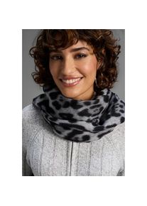 Laura Scott , Modeschal, im trendigen Leopard-Design mit Fransen - NEW , grau