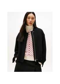 Tommy Hilfiger, Unisex, Bomberjacke &raquo;WOOL TEXTURE REG BOMBER&laquo; mit Wolle, schwarz, 46, Bomberjacke von Tommy Hilfiger Womanswear