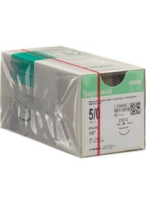 SUPRAMID 45cm DS 12 5-0 schwarz, 12 Stück
