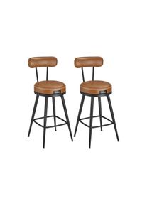 Barhocker »2er Set 54 x 90.5 cm« , braun , VASAGLE