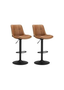 Barhocker »2er Set 48 x 90 cm/112 cm« , braun , VASAGLE