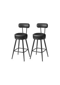 Barhocker »2er Set 54 x 90.5 cm« , schwarz , VASAGLE