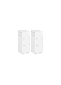 Nachttisch »2er Set 25 x 65 cm« , weiss , VASAGLE