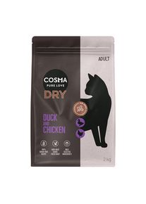 2kg Air-Dried Trockenfutter Ente & Huhn COSMA Trockenfutter f&uuml;r Katzen