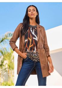 Heine Witt Damen Blazer, cognac, Gr&ouml;&szlig;e 44, 92% Polyester, 8% Elasthan