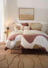 flauschiges Kissen mit modernem Design in beige, 30x50 cm, bonprix