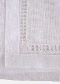 Stoffservietten mit Lochstickerei (2er Pack) in weiss, 40x40 cm, bonprix