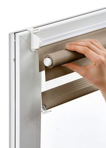 Doppelrollo Multifix in braun, 130x60 cm, bonprix