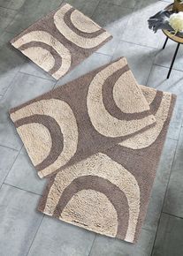 Tapis de bain motif demi-lune en gris45x50 cm, bonprix